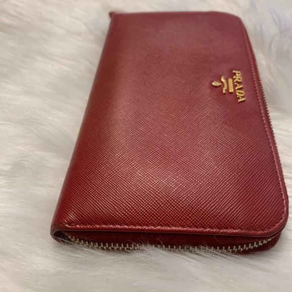 PRADA Saffiano Leather Zip Around Long Wallet/9Y1006 - Picture 3 of 14